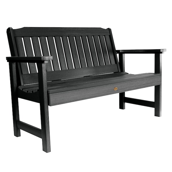 Highwood Usa 4ft Lehigh Garden Bench Outdoor Furniture for Patio, Backyard, Garden AD-BENW2-BKE - main